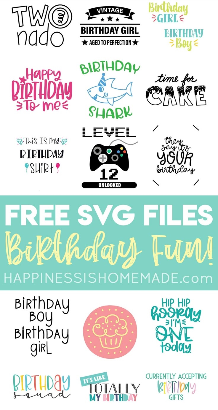 15 Free Birthday SVG Files