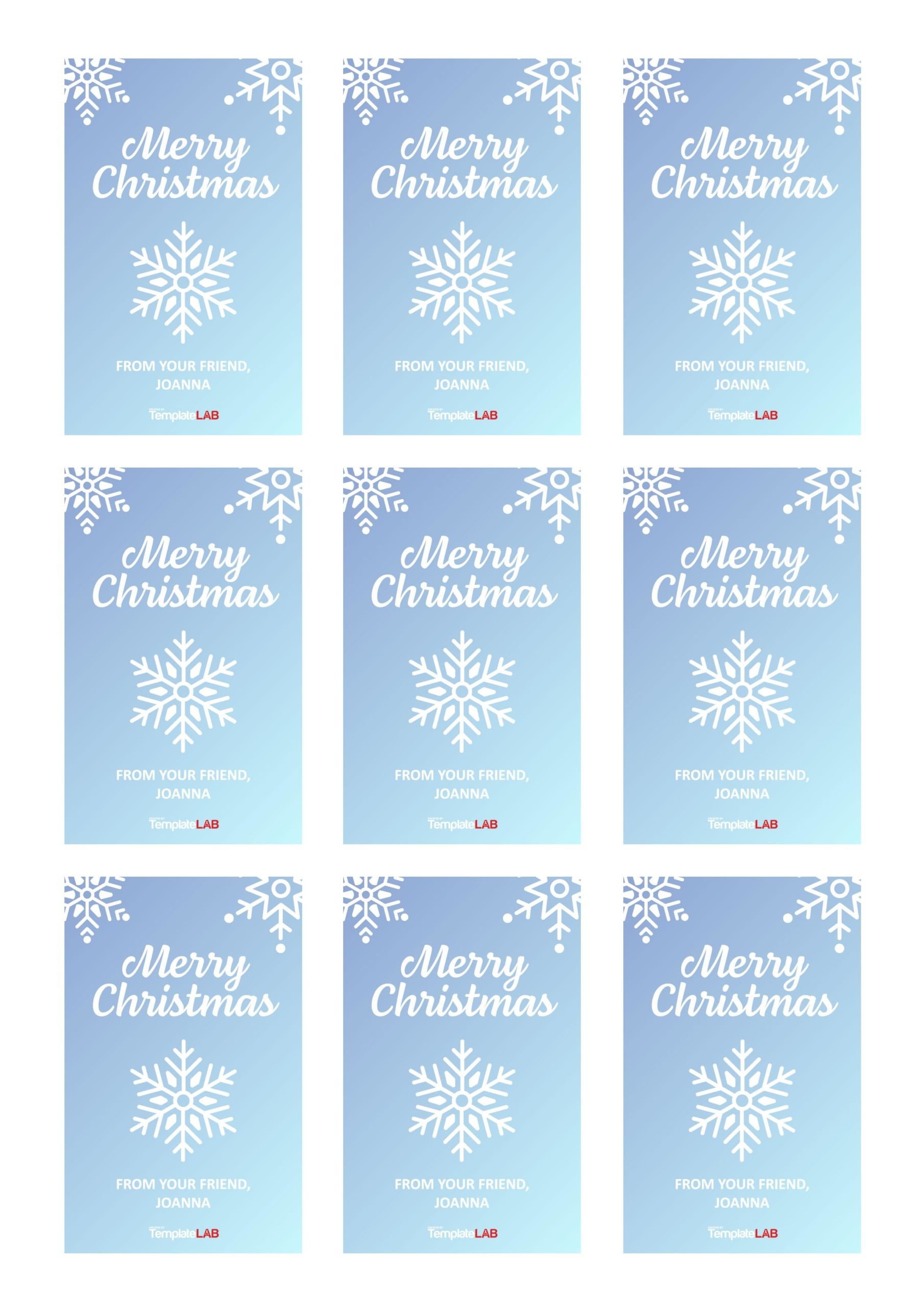 Free Printable Christmas Tags Editable Word