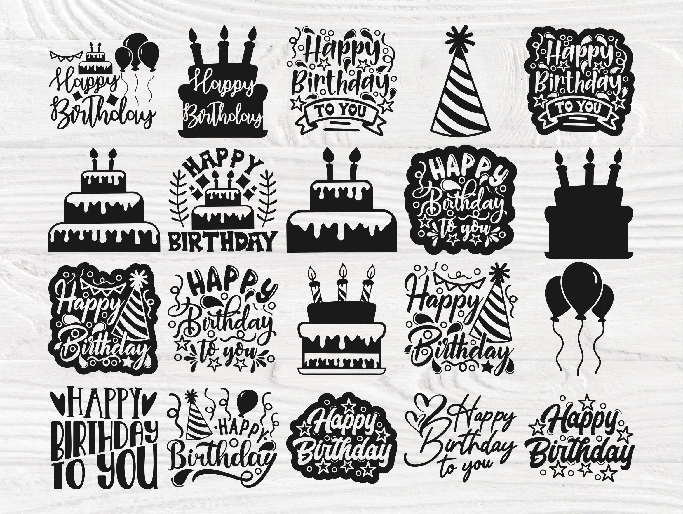 20 Happy Birthday SVG Files For Cricut Silhouette By TonisArtStudio TheHungryJPEG