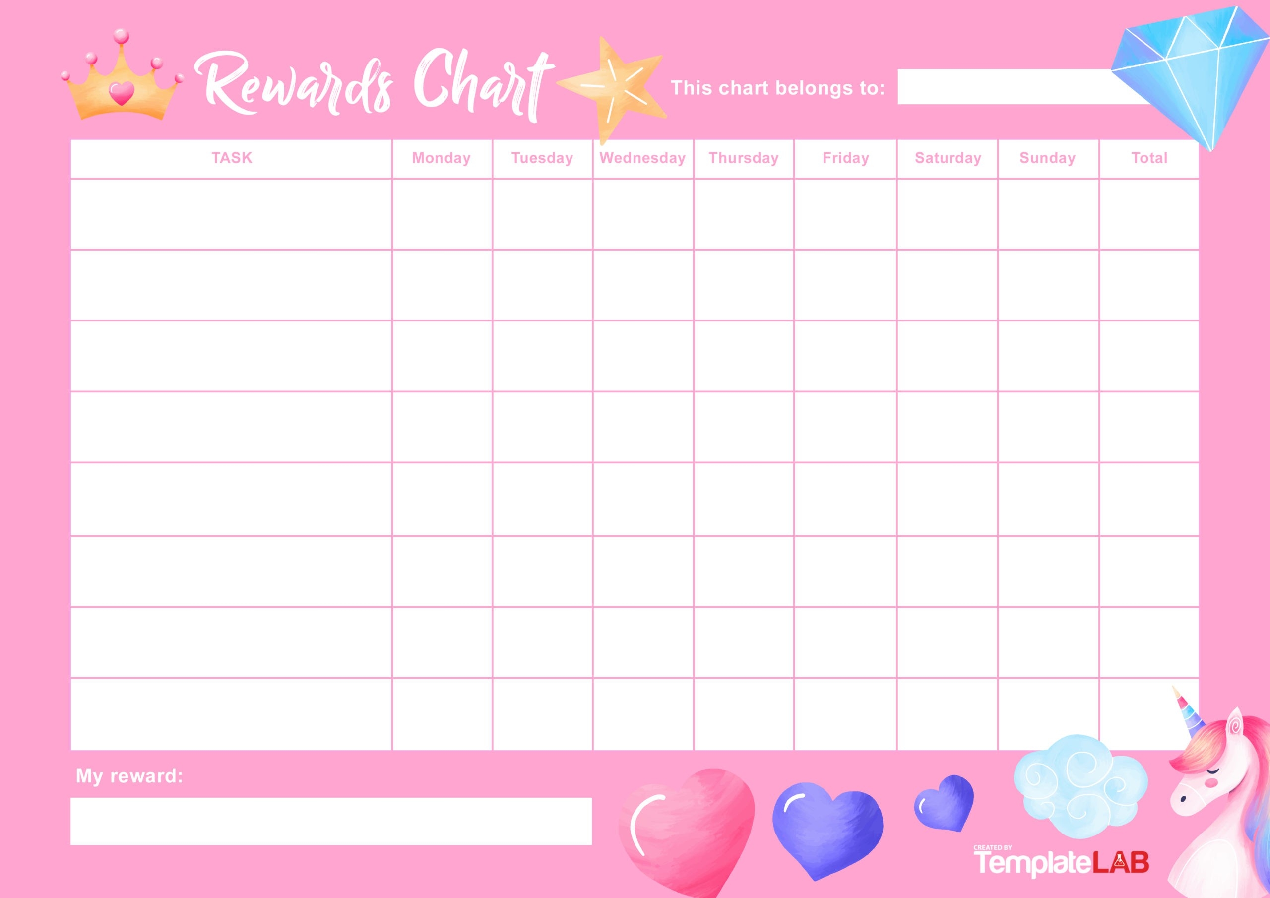 22 Printable Reward Charts For Kids PDF Excel Word 