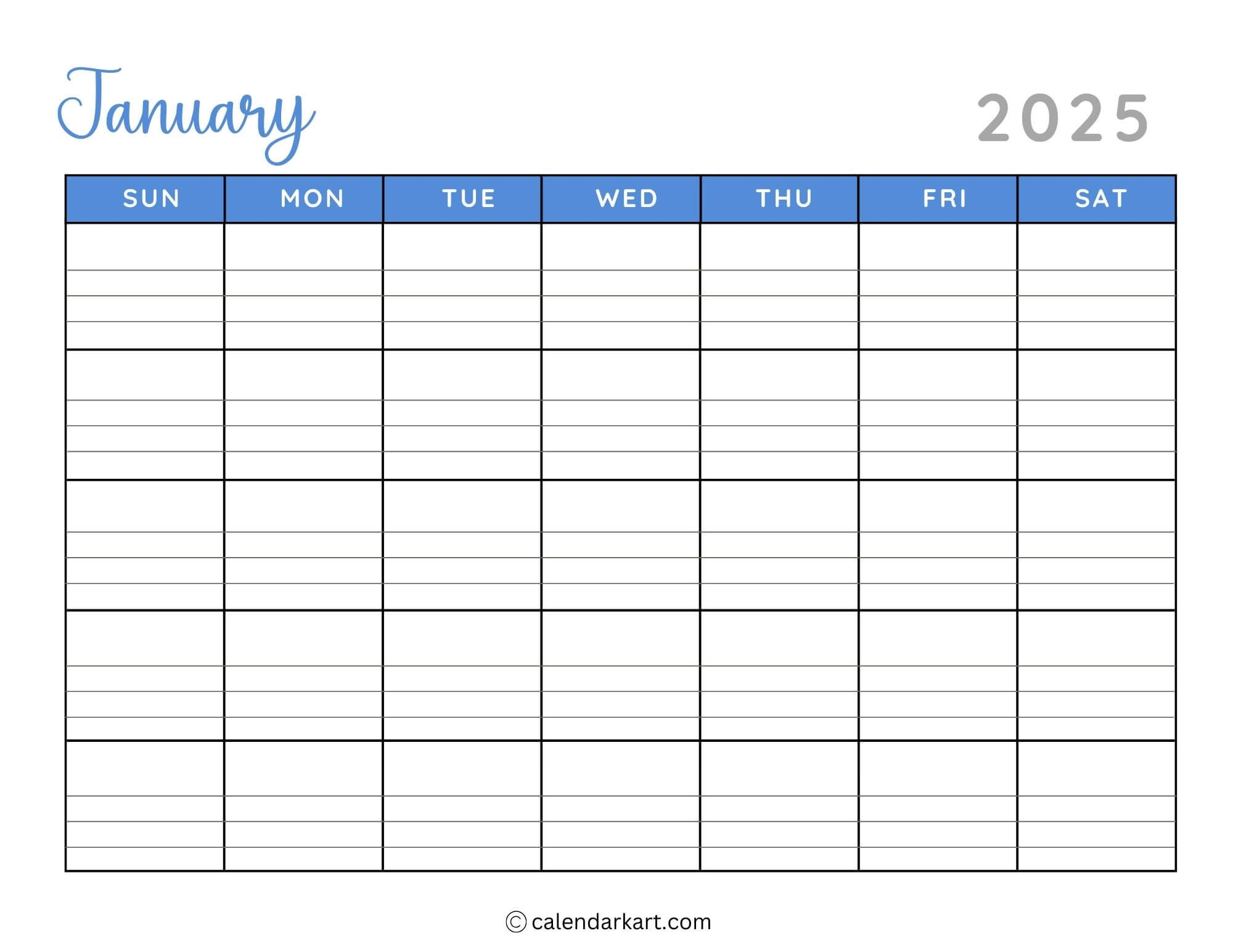 Printable Editable Calendar 2025