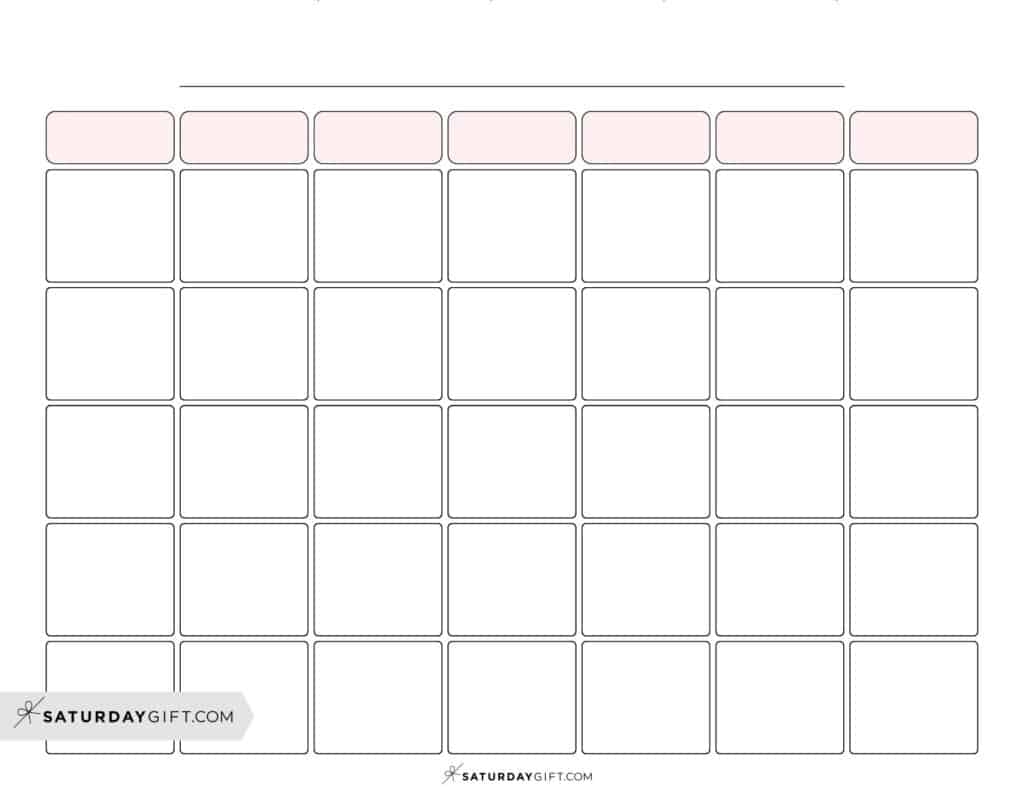 Free Editable Printable Blank Calendar