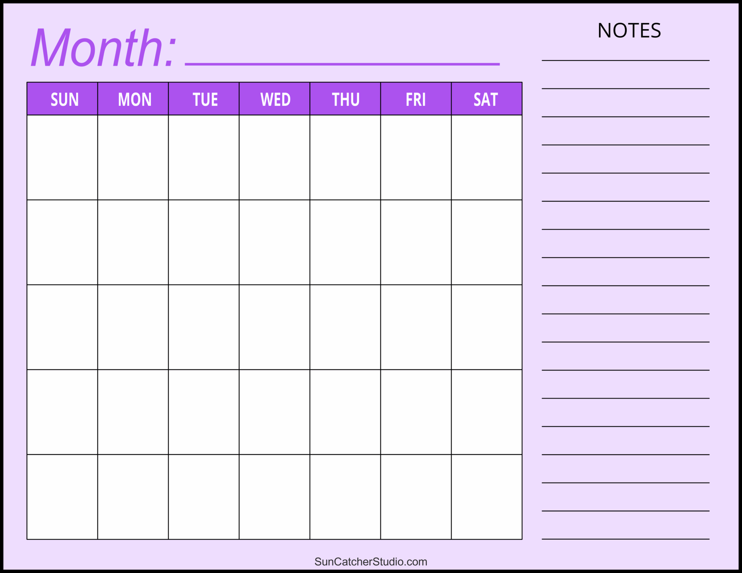 Printable And Editable Calendar