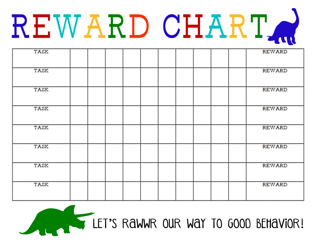 Free Printable Editable Reward Chart Template