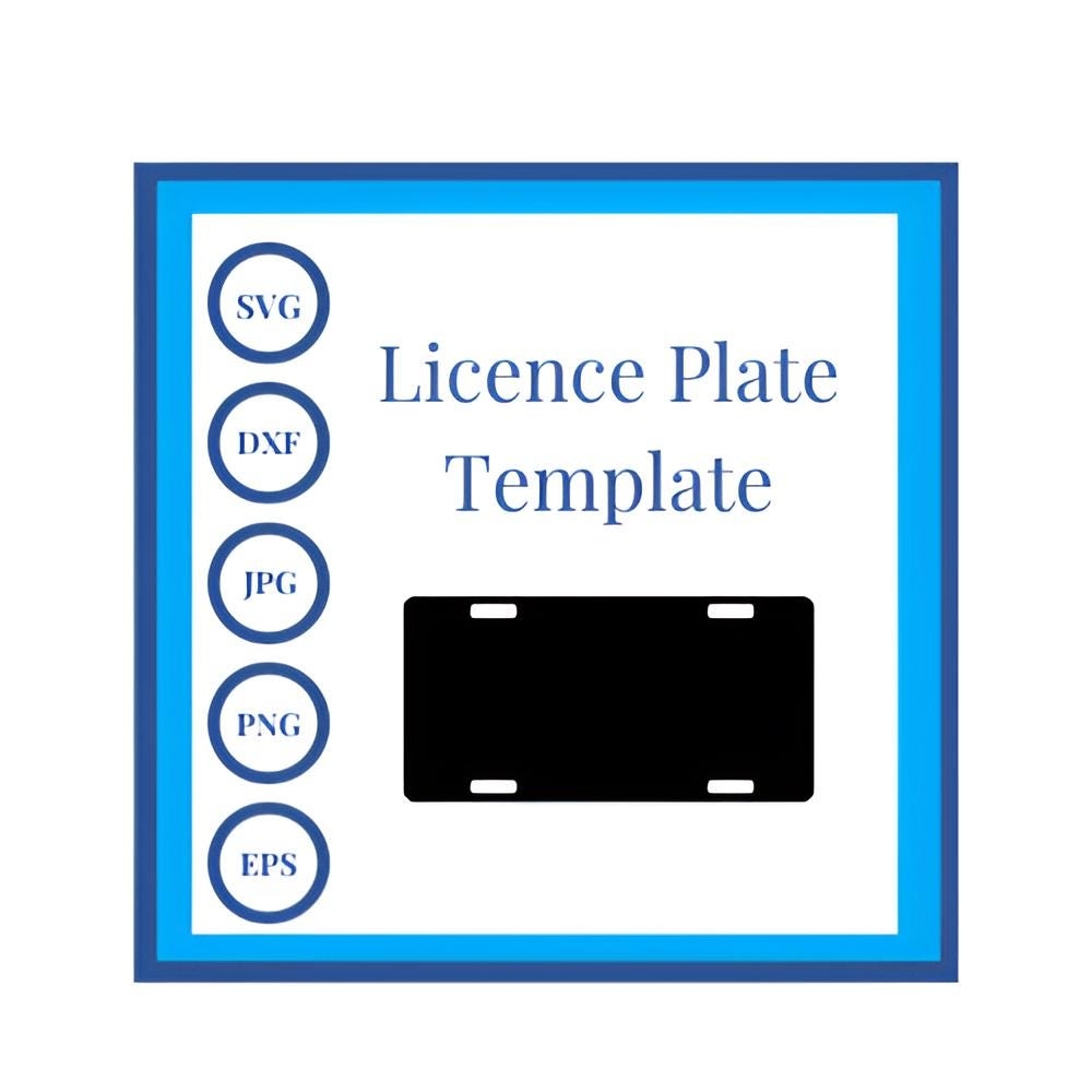 Car License Plate Sublimation Template Wrap Mockup Svg Dxf Eps Jpg Png Files Solid Outline Designs Digital Download DIY Projects Template Etsy