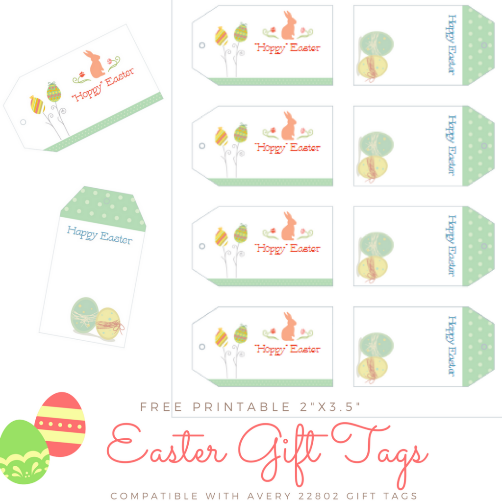 Editable Easter Gift Tags Free Printable
