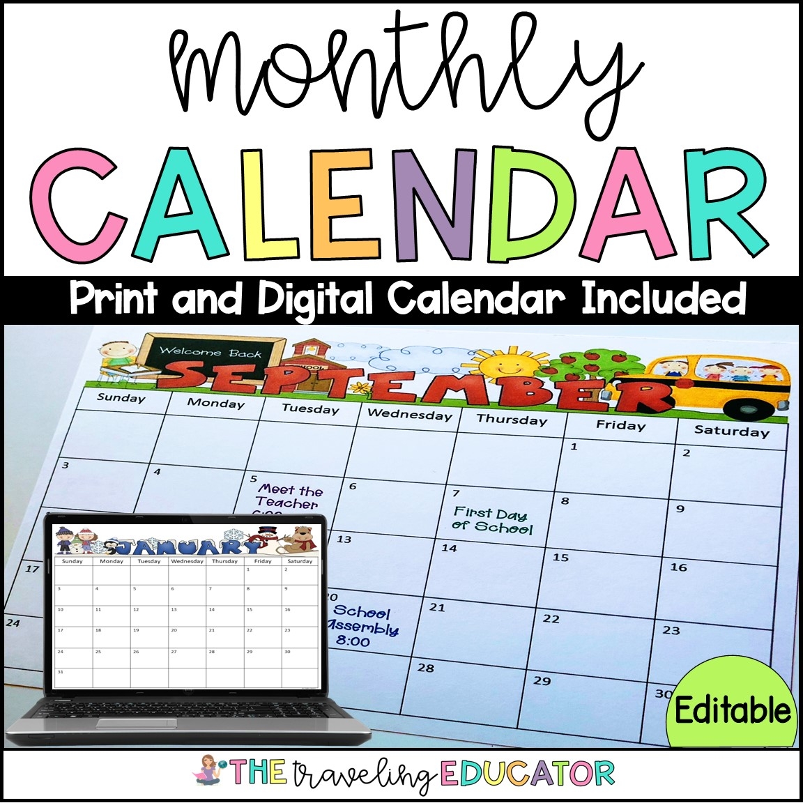 Printable Calendar Editable