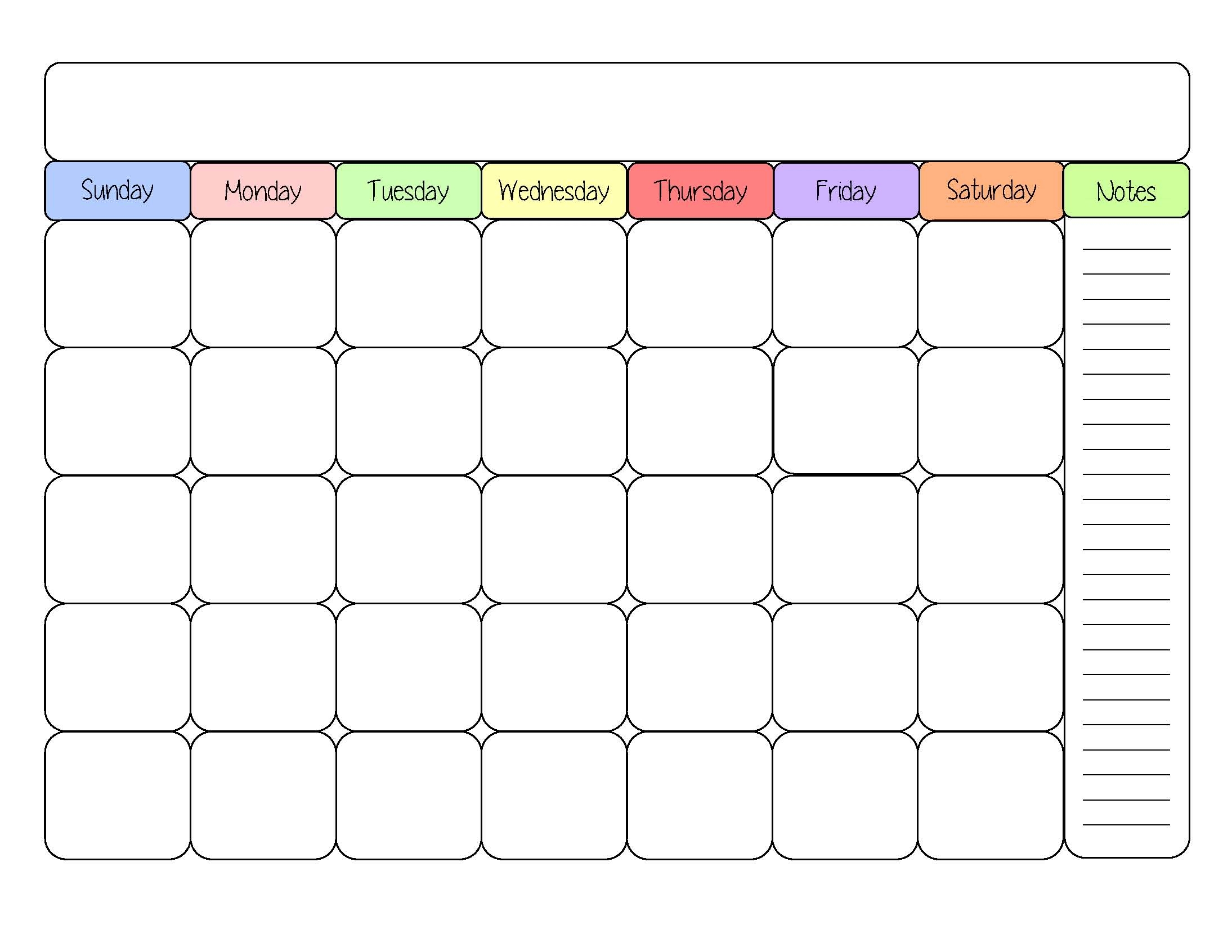 Free Editable Printable Calendar