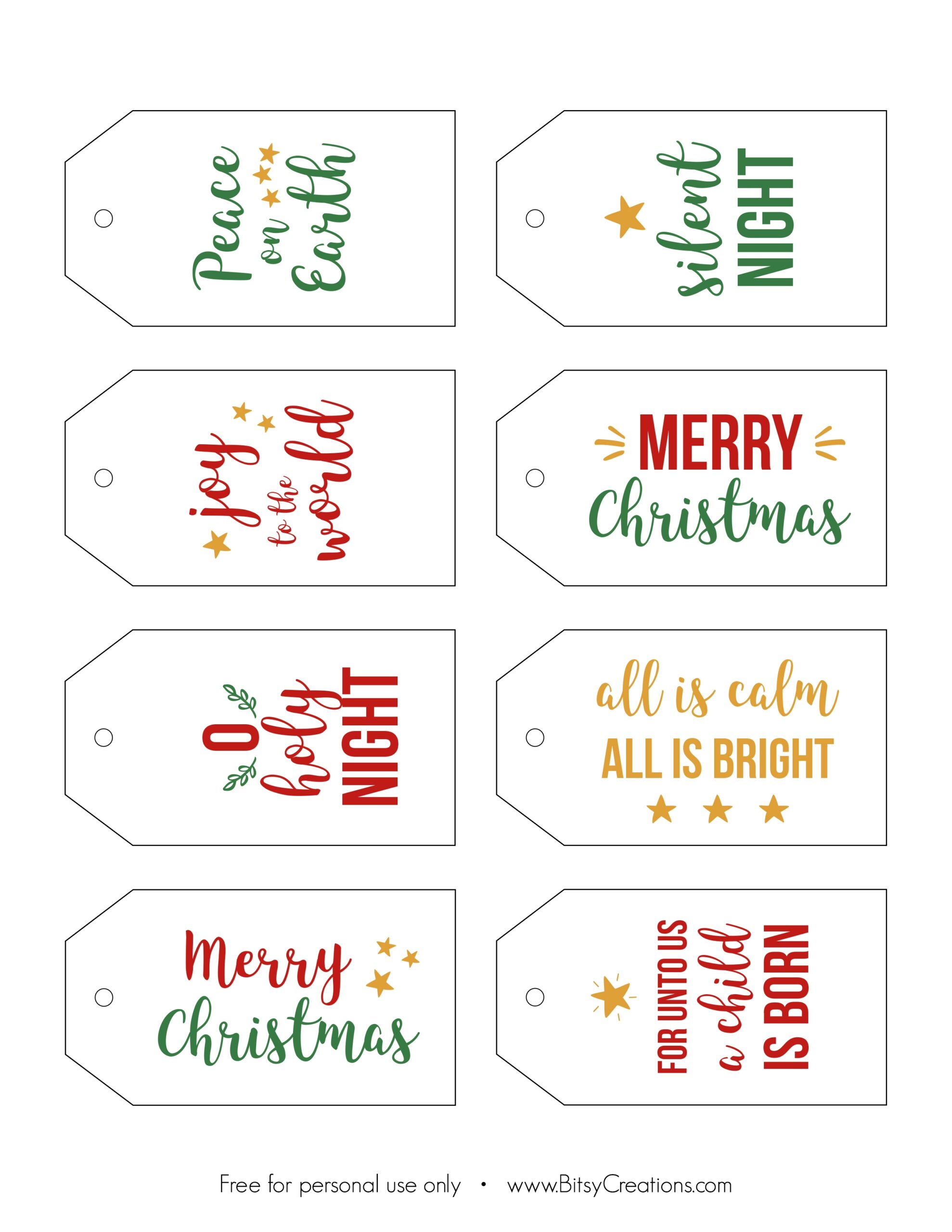 Free Printable Christmas Tags Editable
