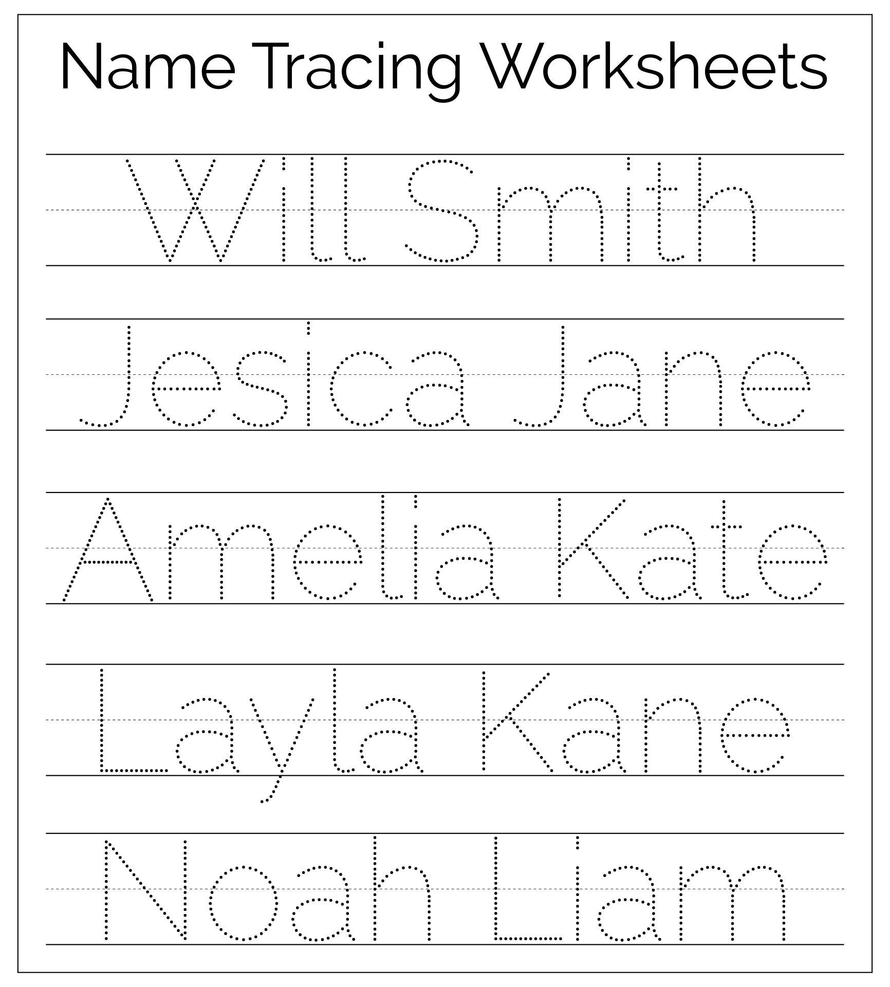 Editable Preschool Free Printable Name Tracing