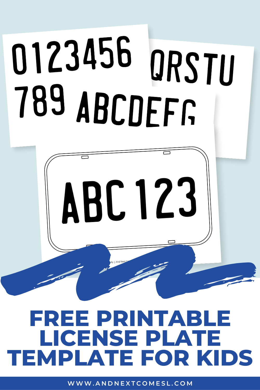 Editable Printable License Plate Template