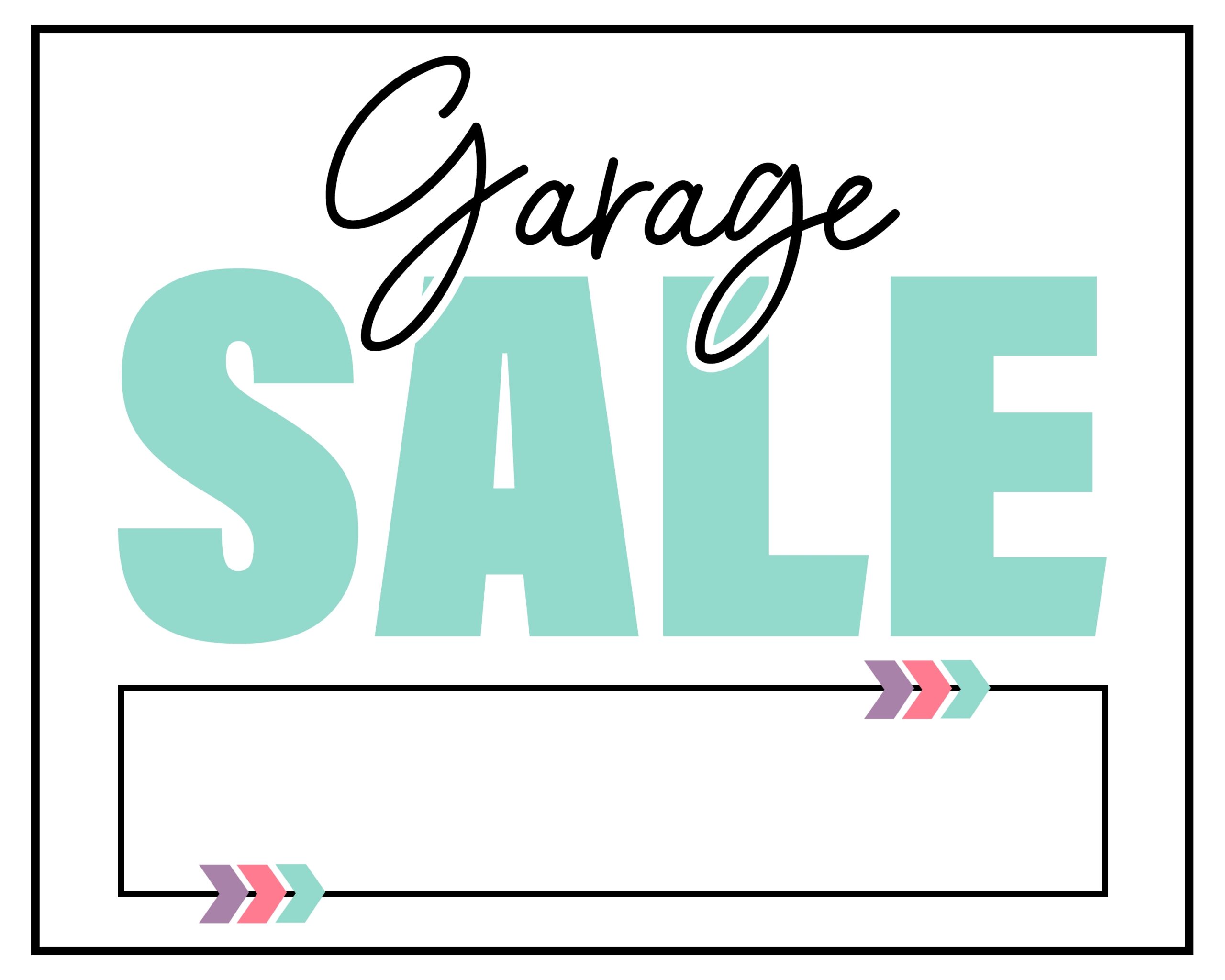 Editable Printable Yard Sale Signs
