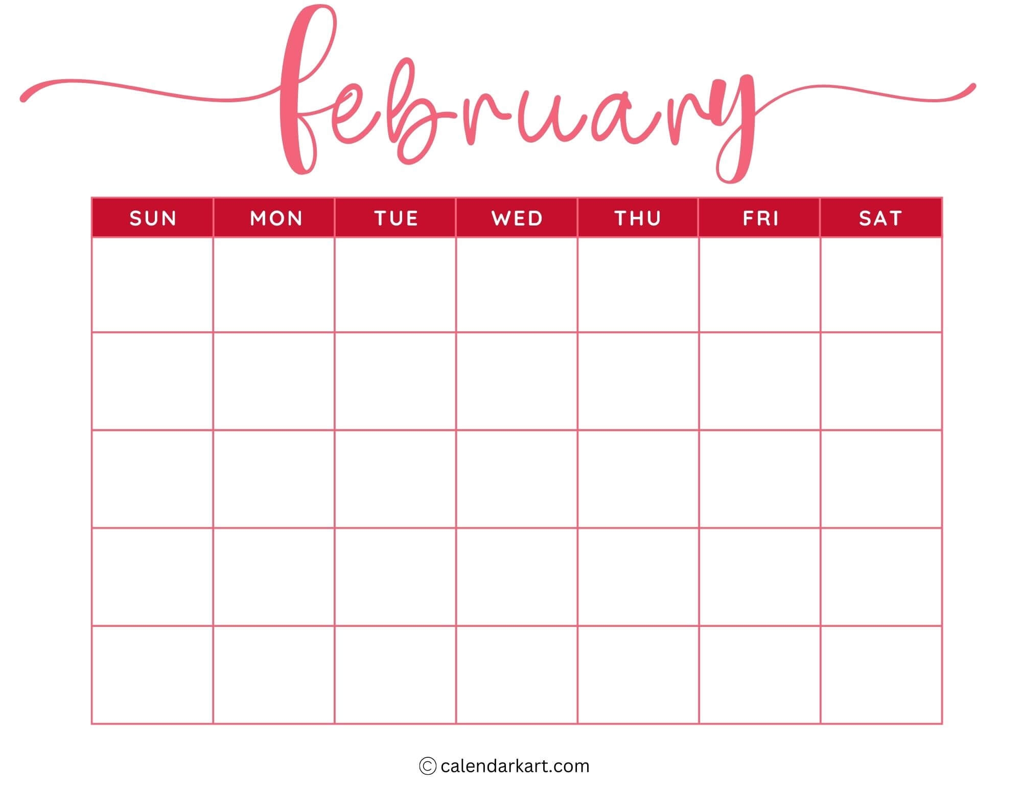 Calendar Editable Printable