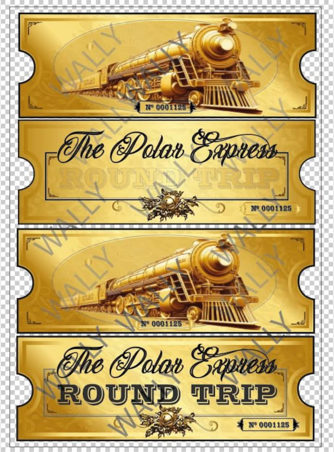 Unique Printable Personalized Polar Express Ticket High Quality Front And Back Polar Express Ticket Digital File Only Etsy