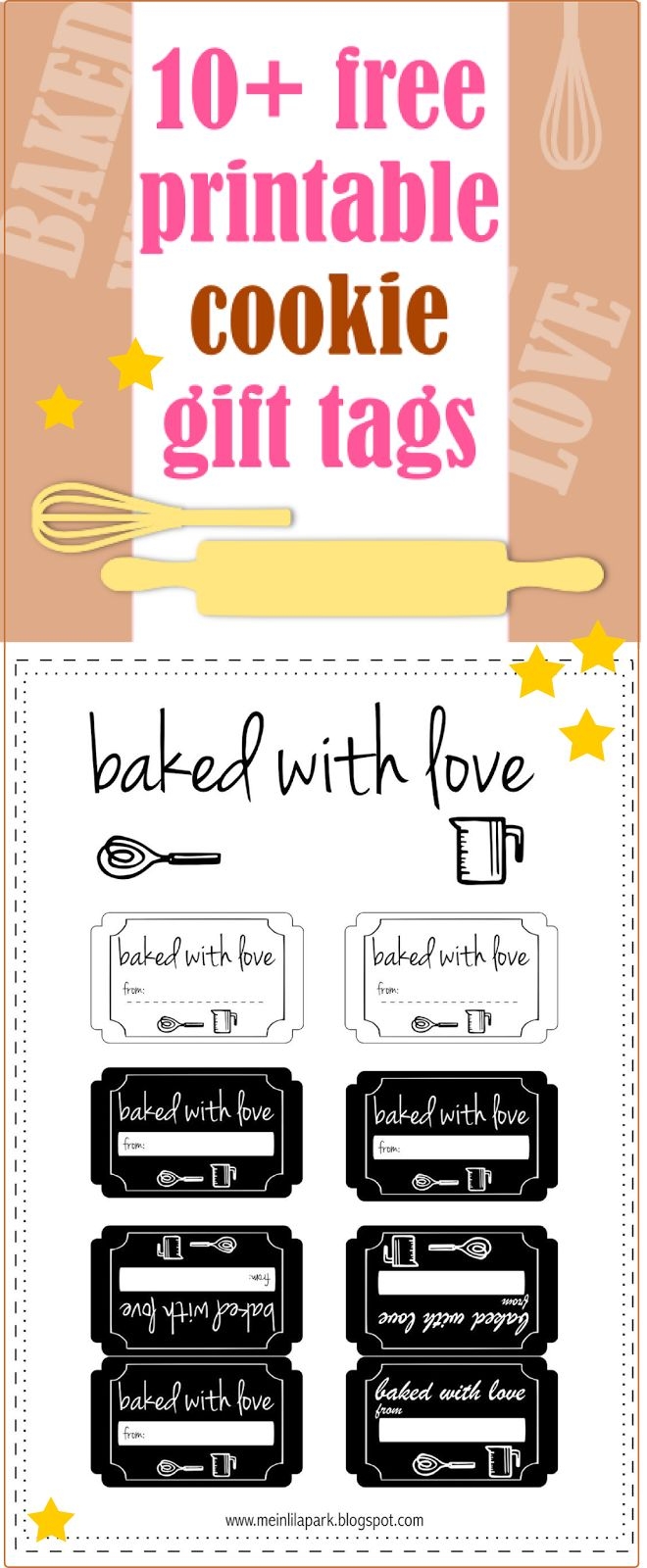 10 Free Printable Cookie Gift Tags Round up