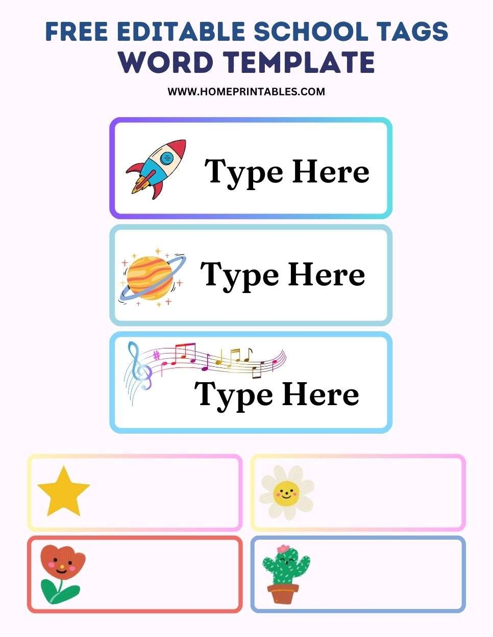 Free Printable Book Editable Tag