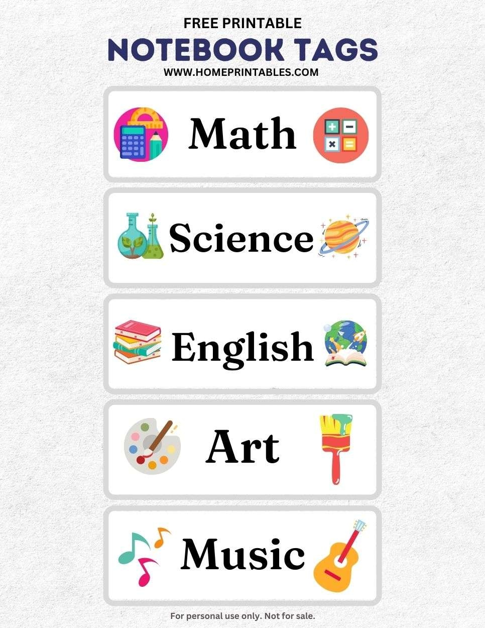 Free Printable Editable Notebook Labels