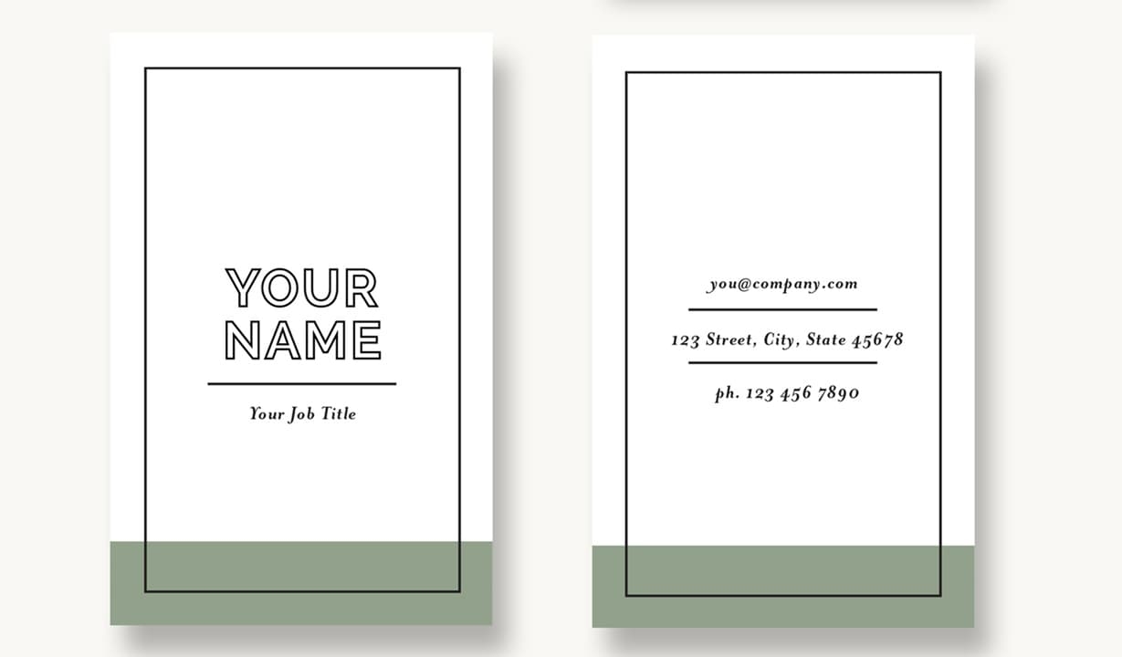 Editable Free Business Card Printable