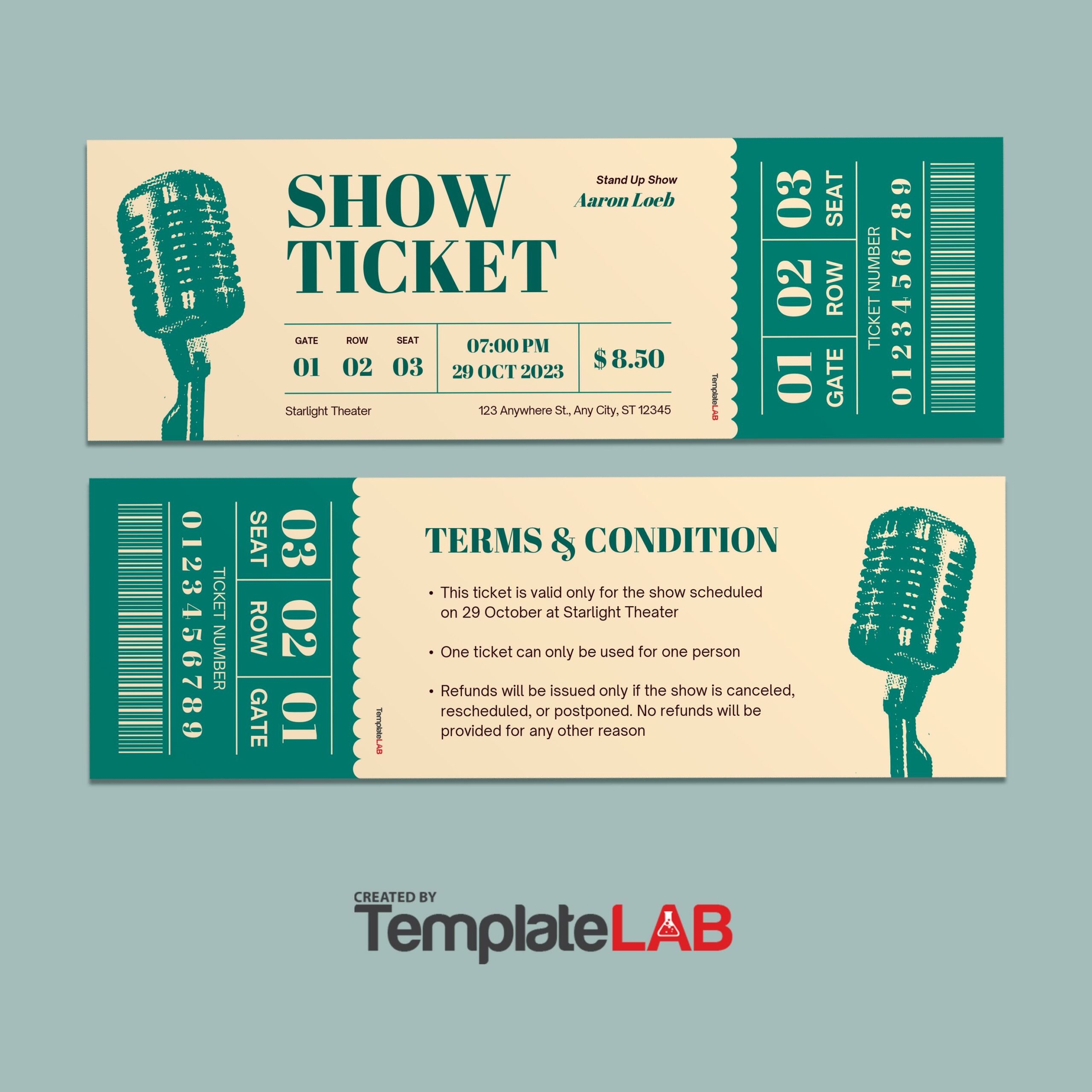 Free Printable Dance Recital Ticket Template Editable