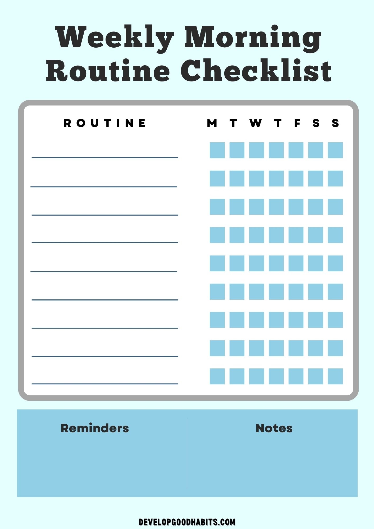 Printable Daily Practice Edit Sheets