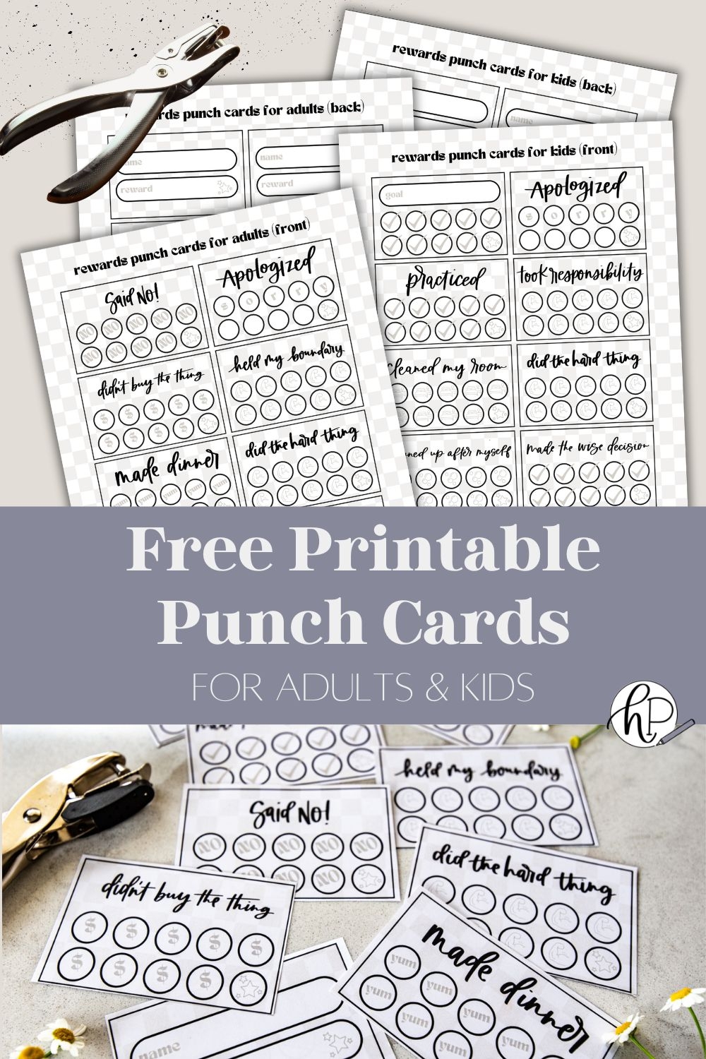 Free Editable Printable Punch Card Template