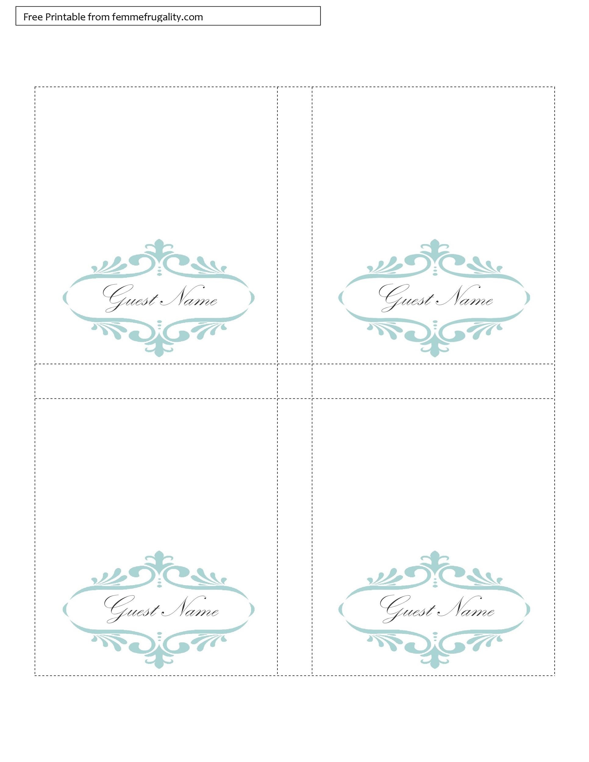 Printable Editable Label Tents