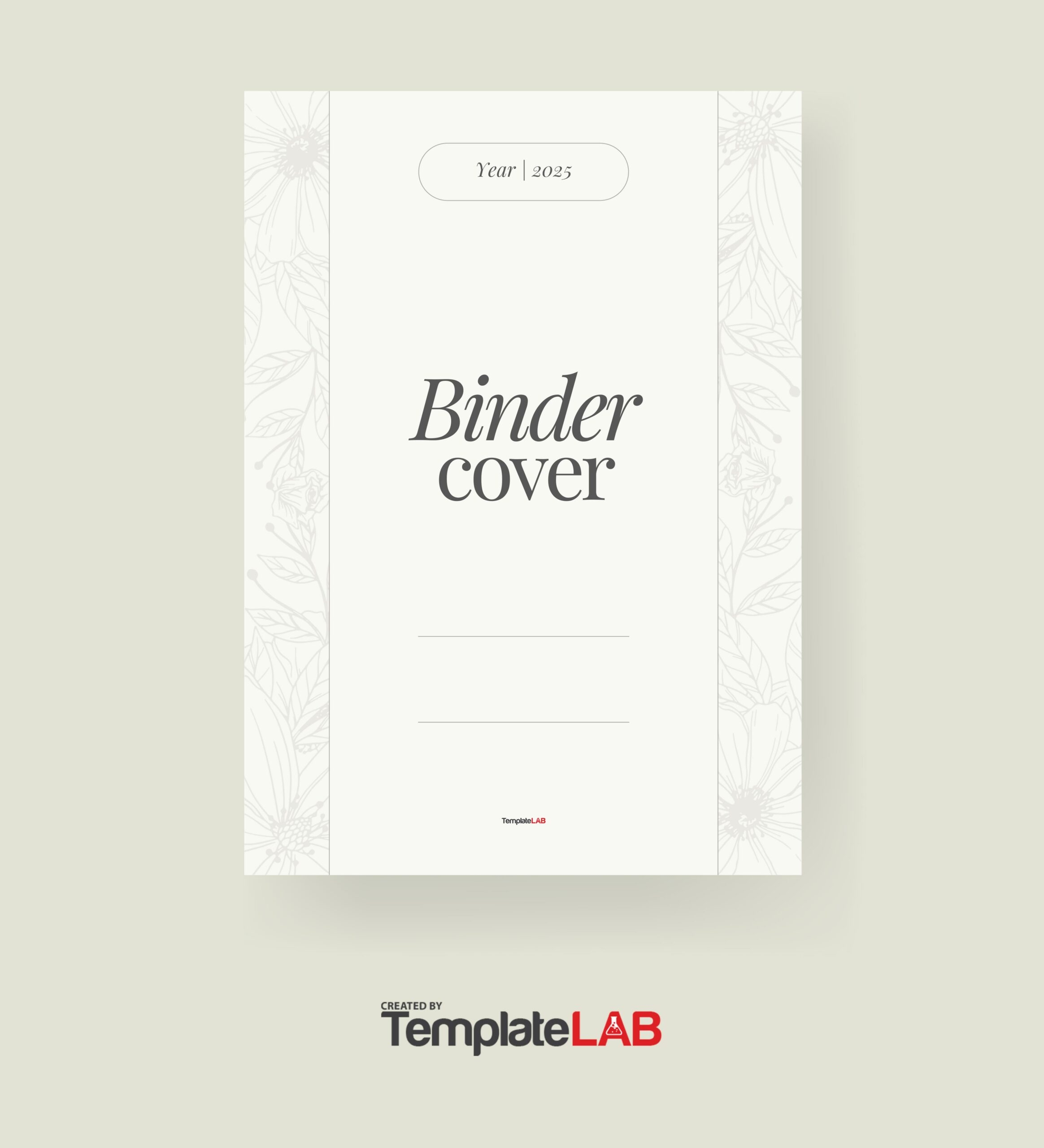 3 Ring Binder Free Editable Printable Binder Cover Gray And White
