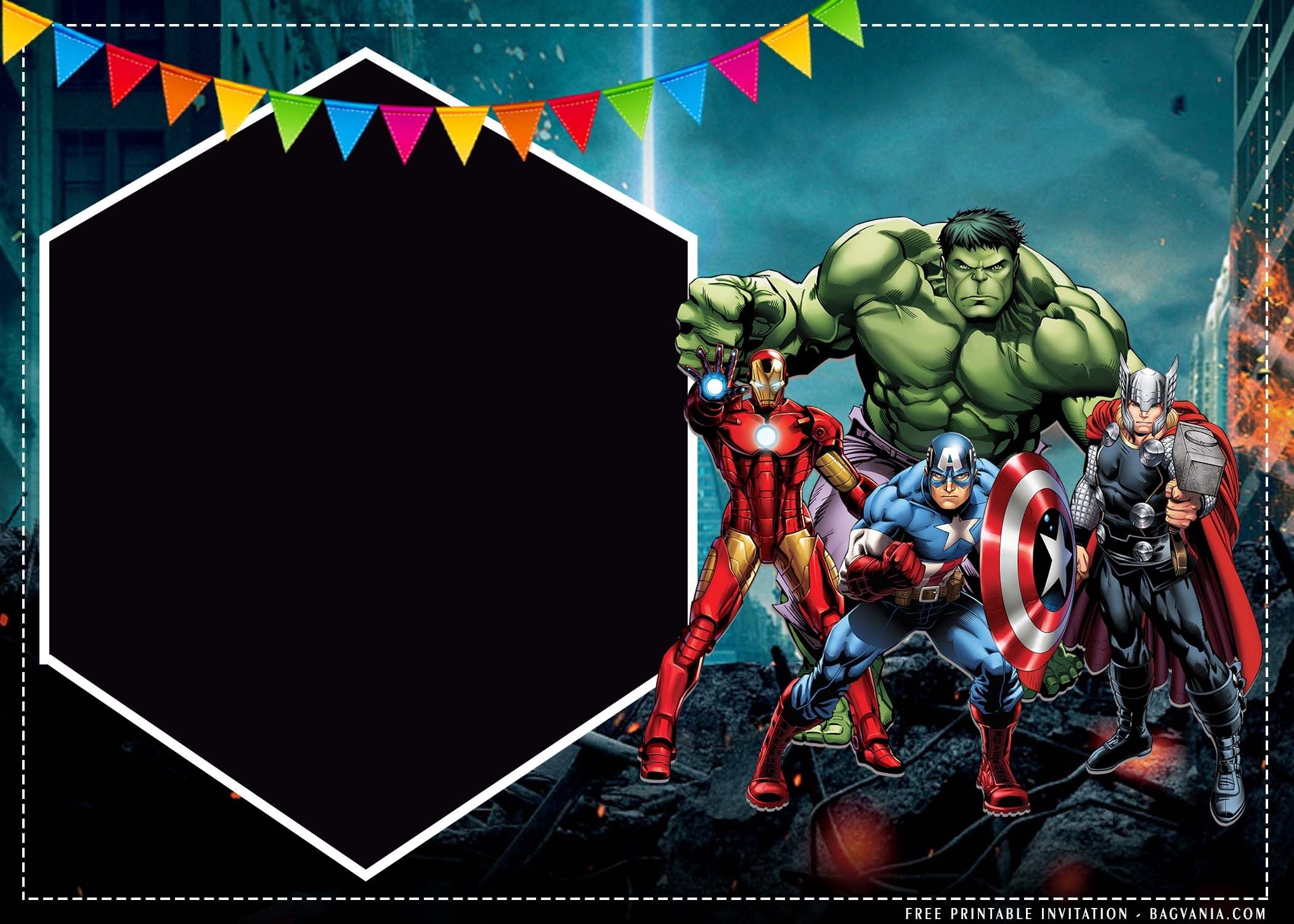 Free Editable Printable Superhero Invitations