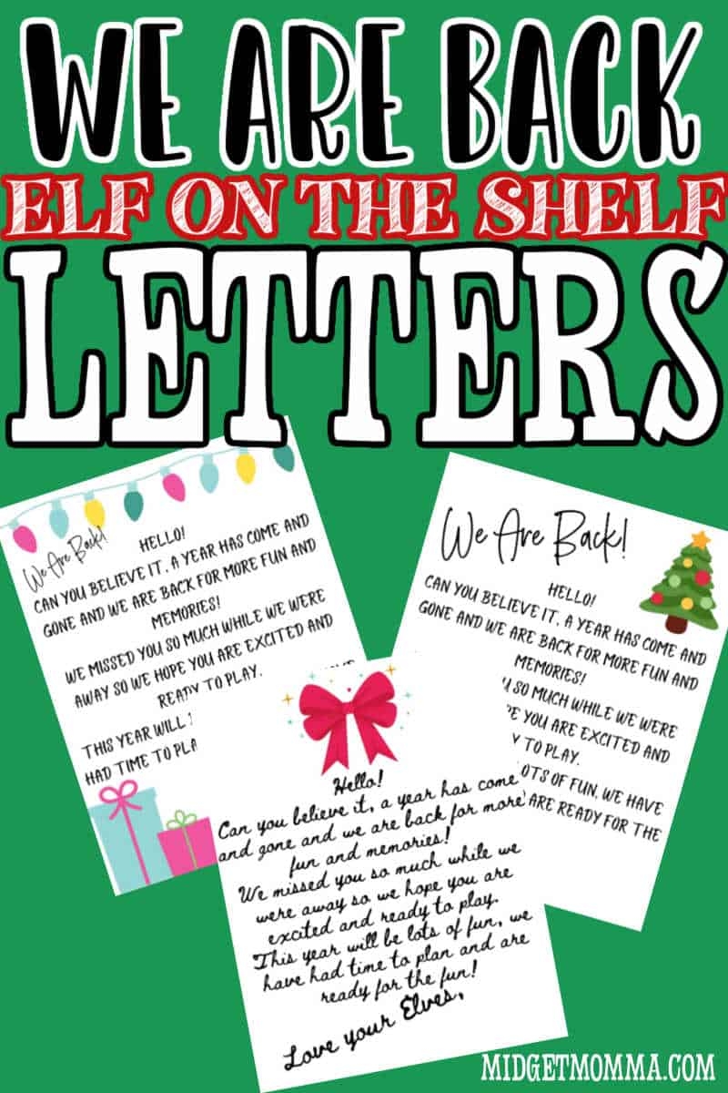Free Elf On The Shelf Return Letters Printable And Editable