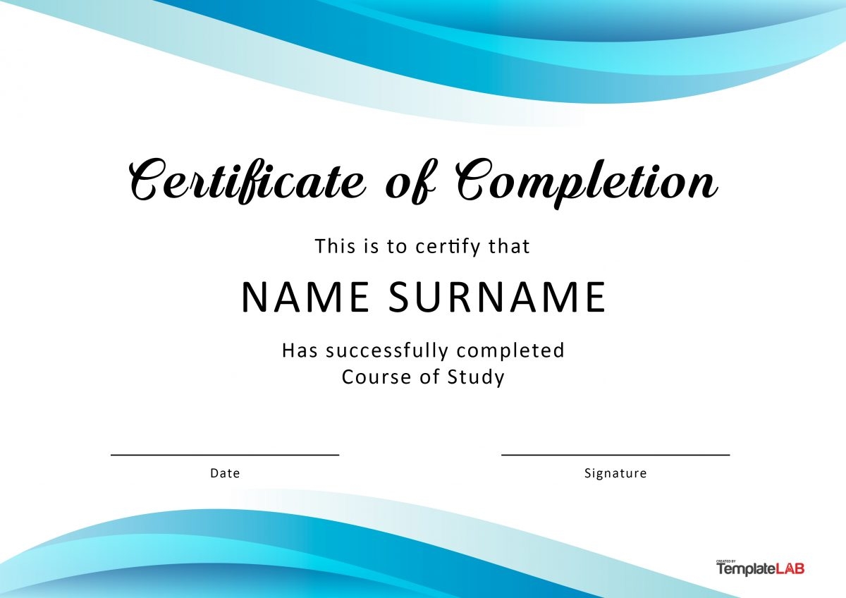 Printable And Editable Certificates Of Training
