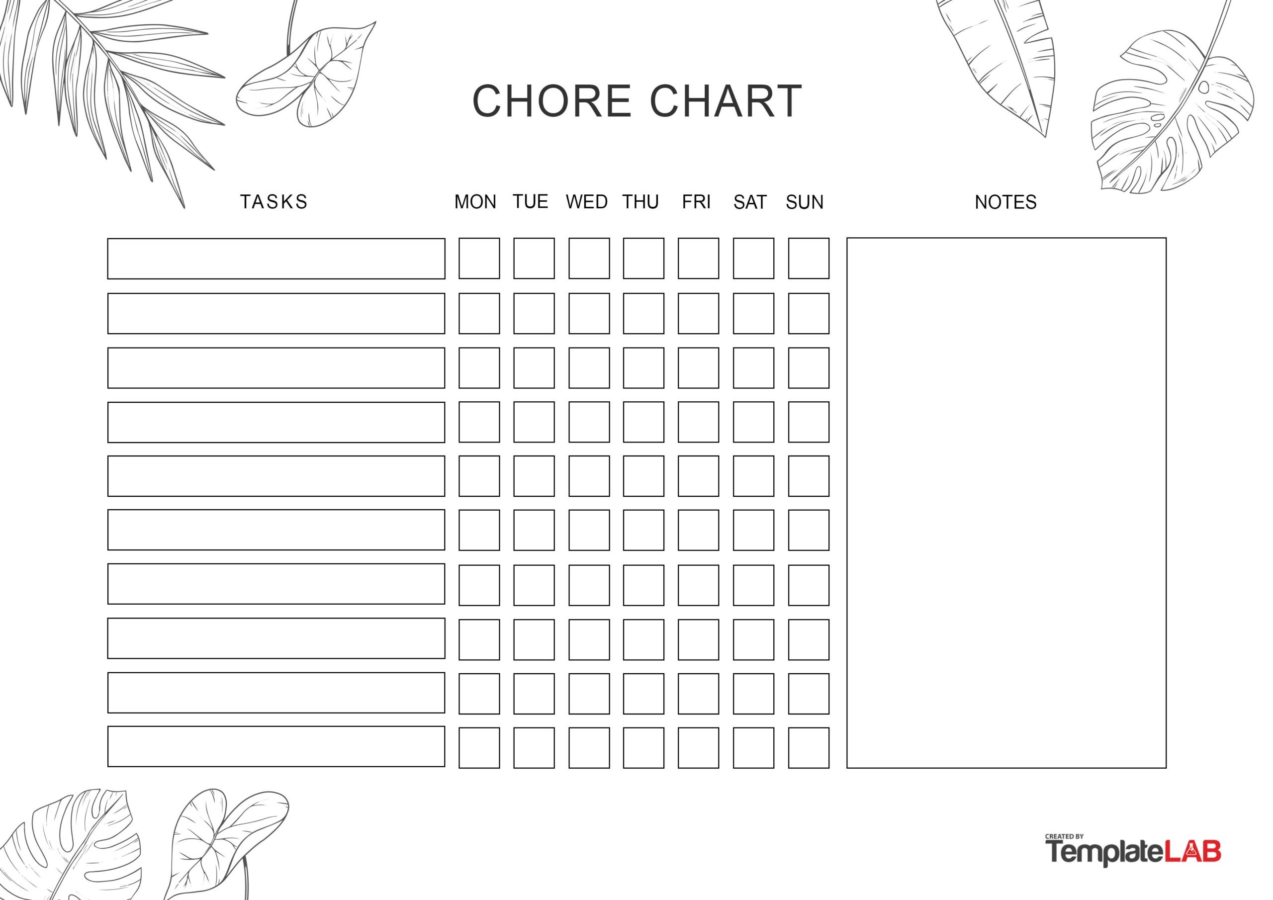 Simple Chore Check Off List Free Printable Editable