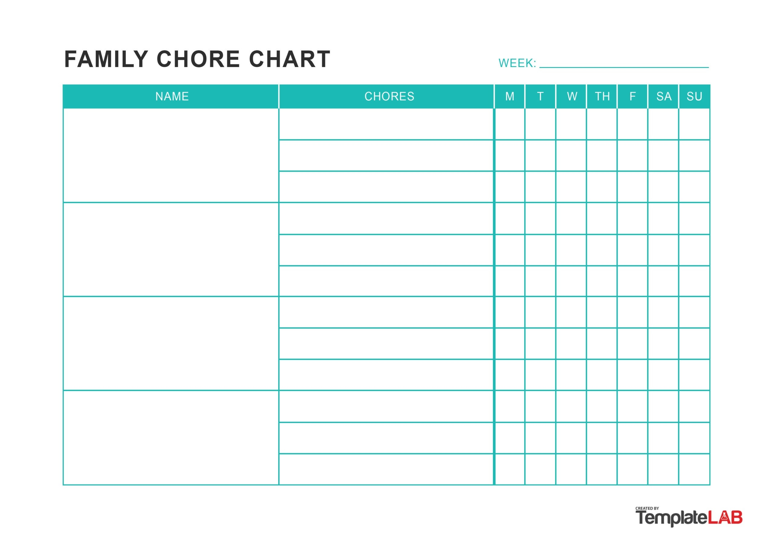 Chore Schedule Template Free Editable Printable Chore Charts