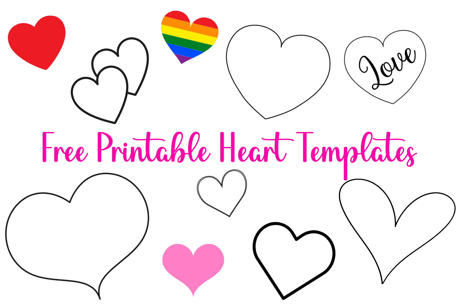 Editable Heart Label Template Printable