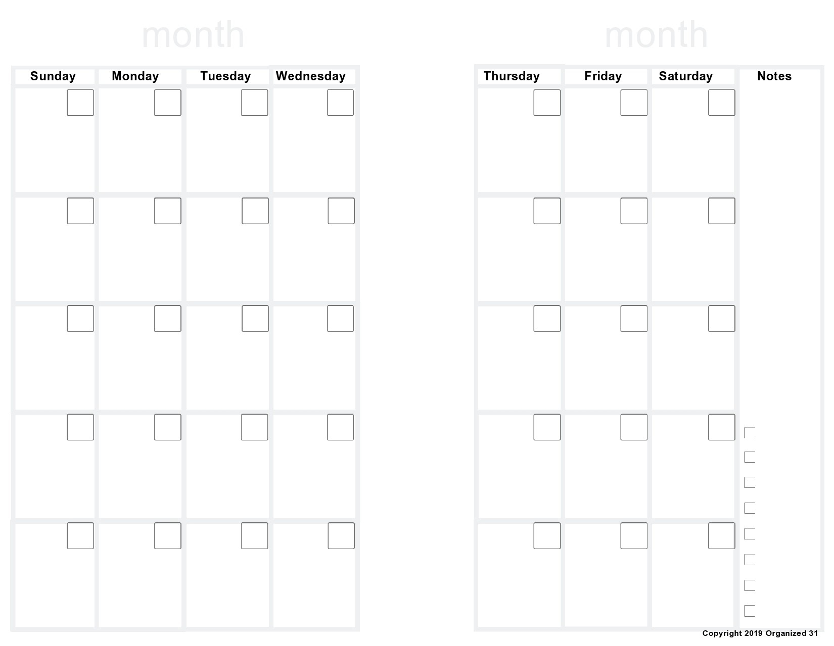 Printable Editable Bullet Journal