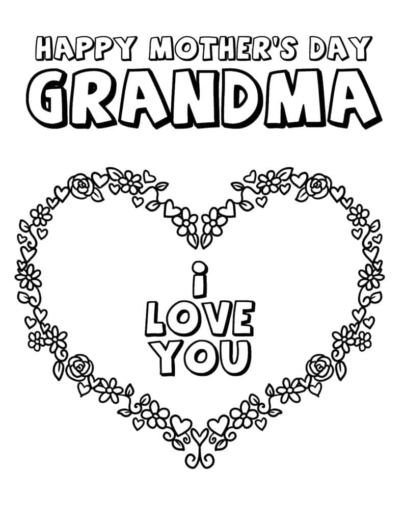 Happy Mothers Day Edition Printable Grandmother