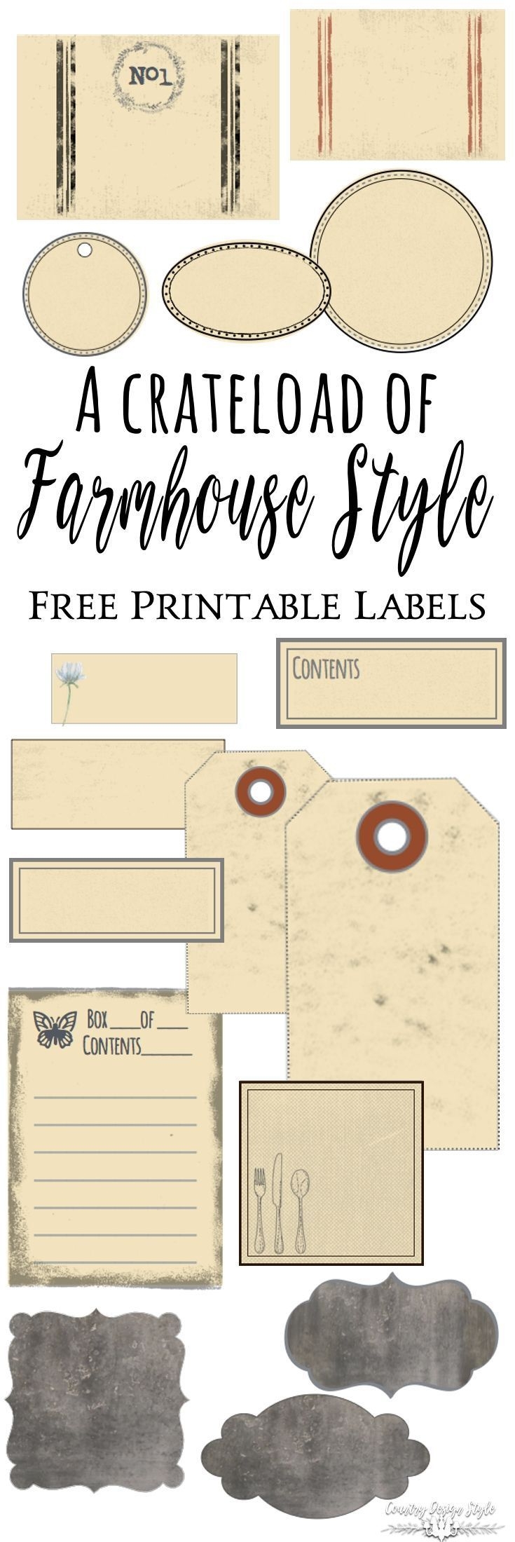 365 Farmhouse Style Labels Country Design Style