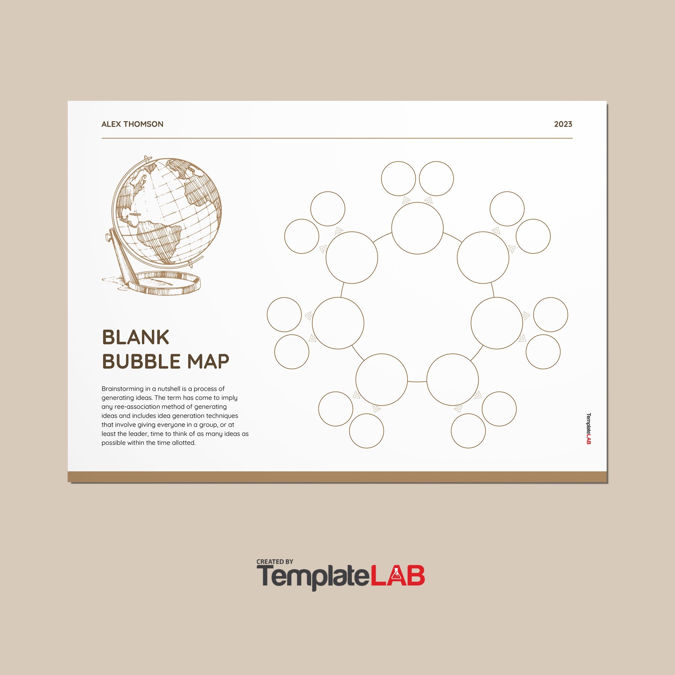 8 Item Printable Editable Bubble Maps