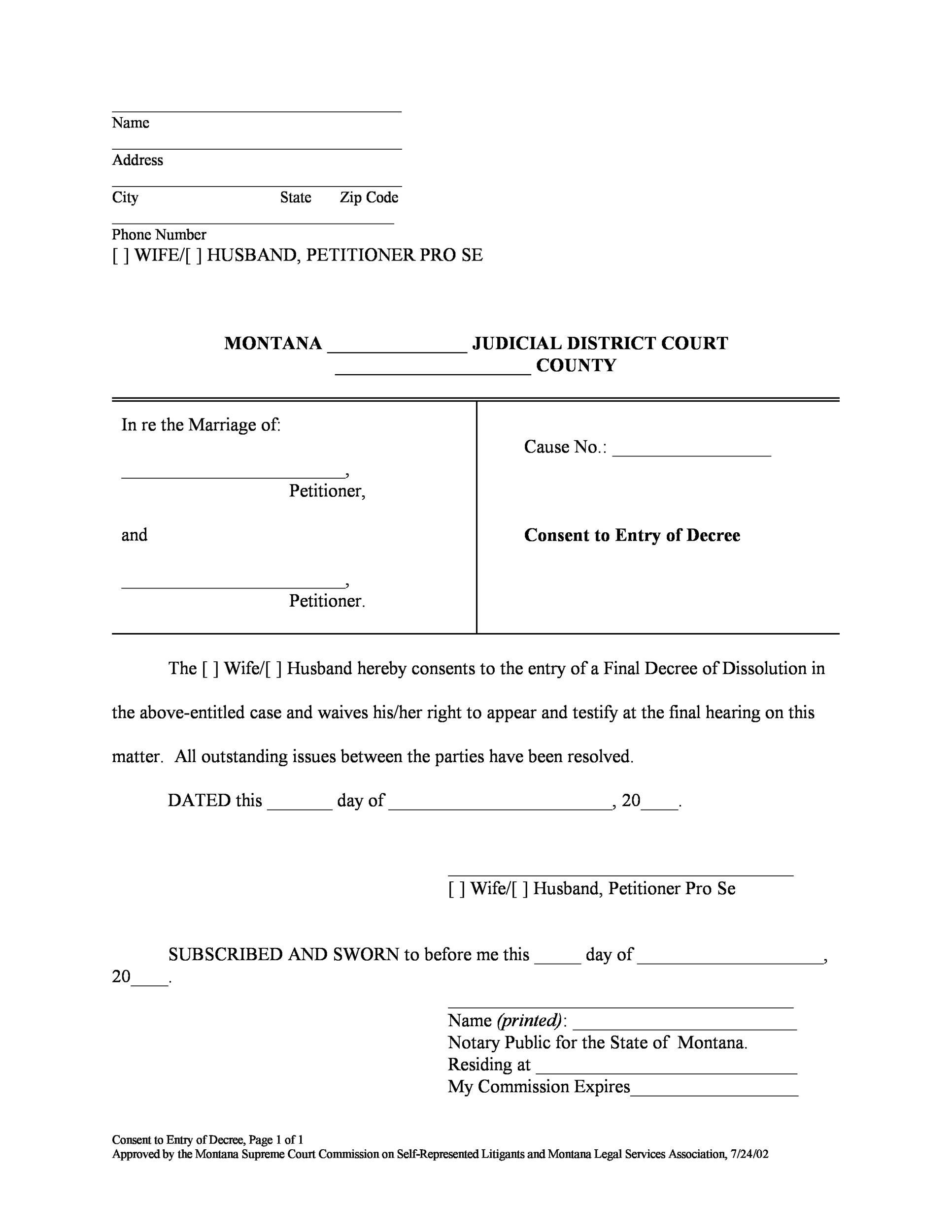 Free Printable And Editable Family Law Papers