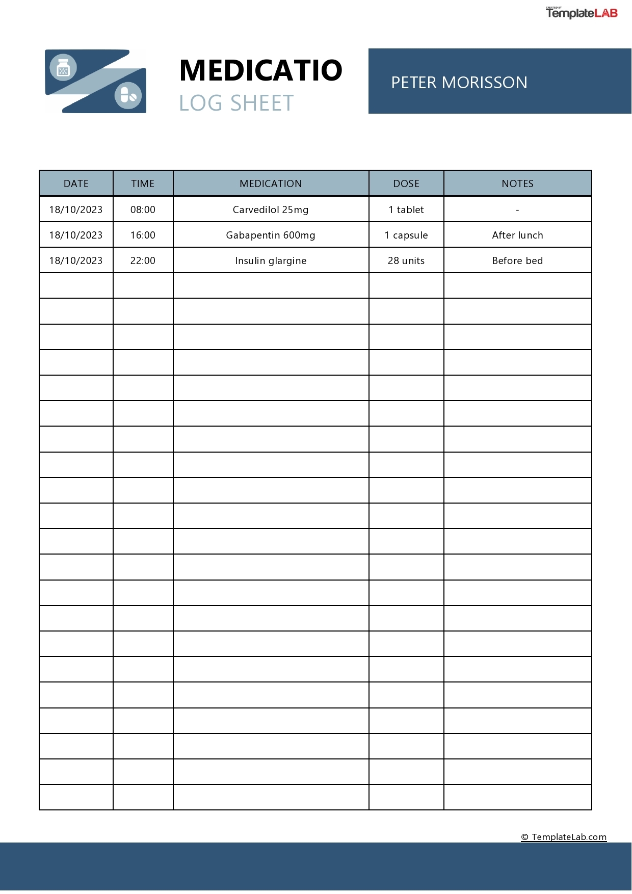 40 Great Medication Schedule Templates Medication Calendars 
