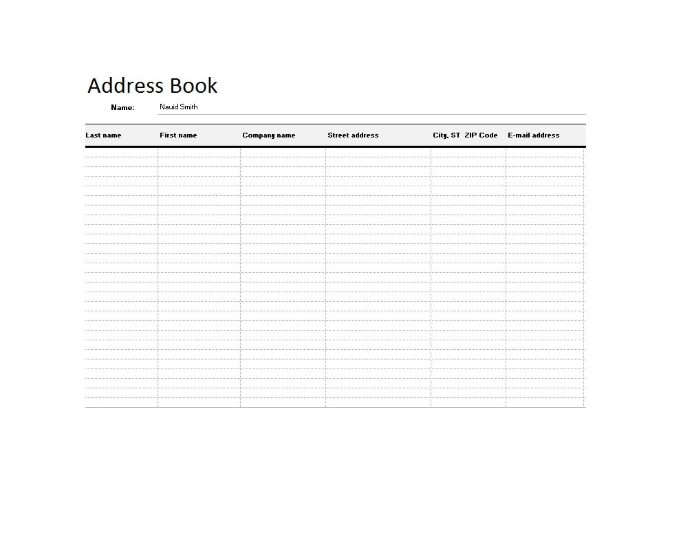 40 Printable Editable Address Book Templates 101 FREE 