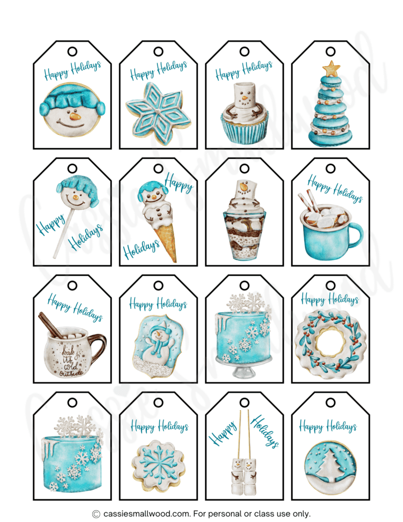 400 CUTEST Printable Christmas Tags Free PDF Cassie Smallwood