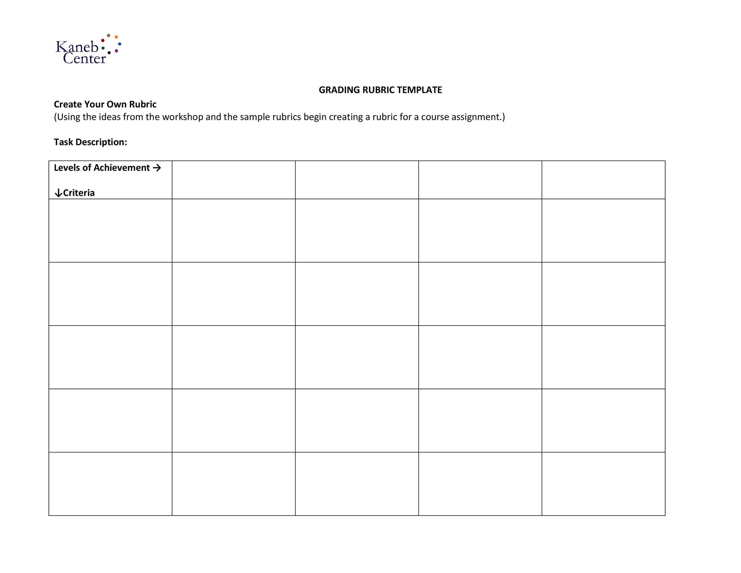 Editable And Printable Grading Sheet