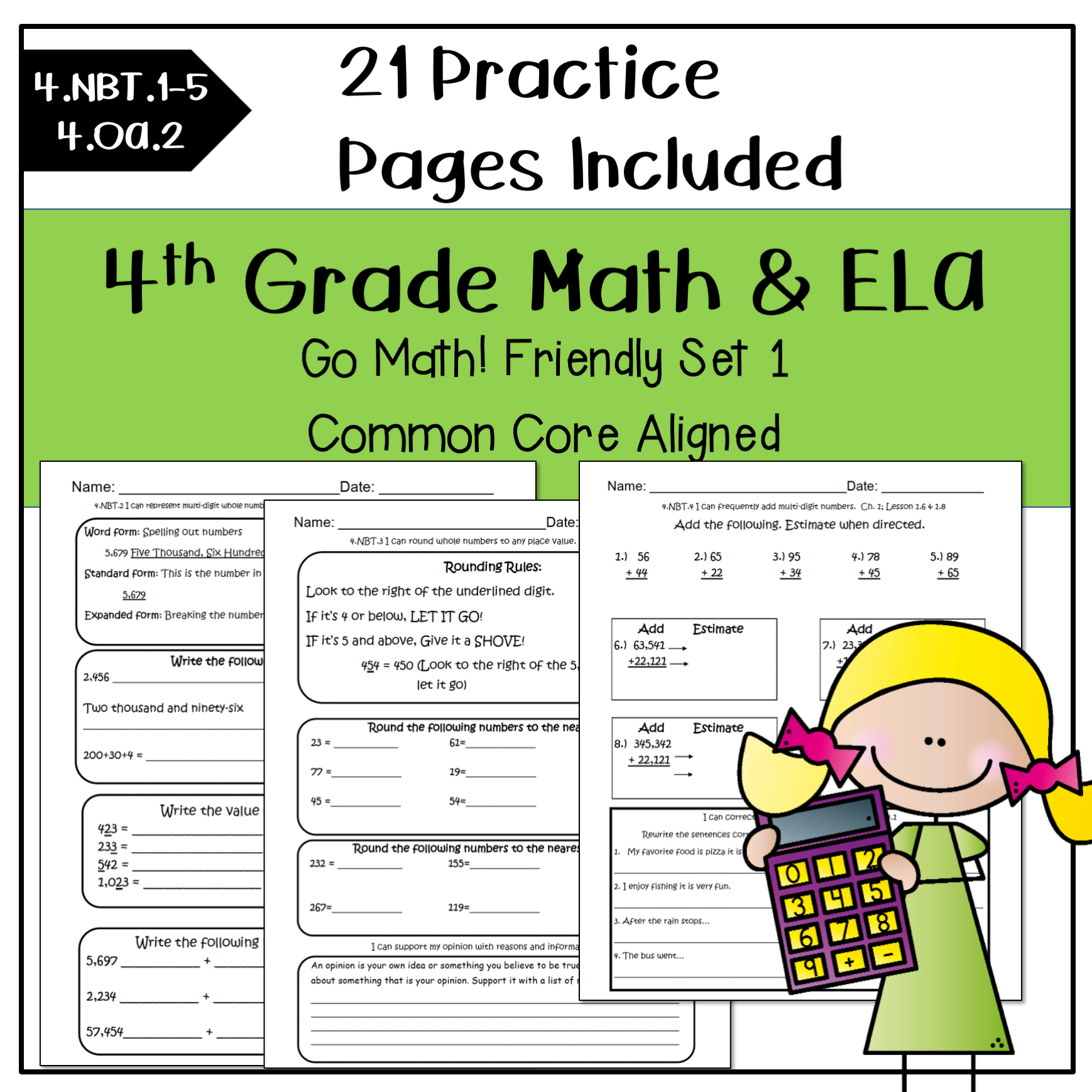 Gomath 4th Grade Student Edition Printable