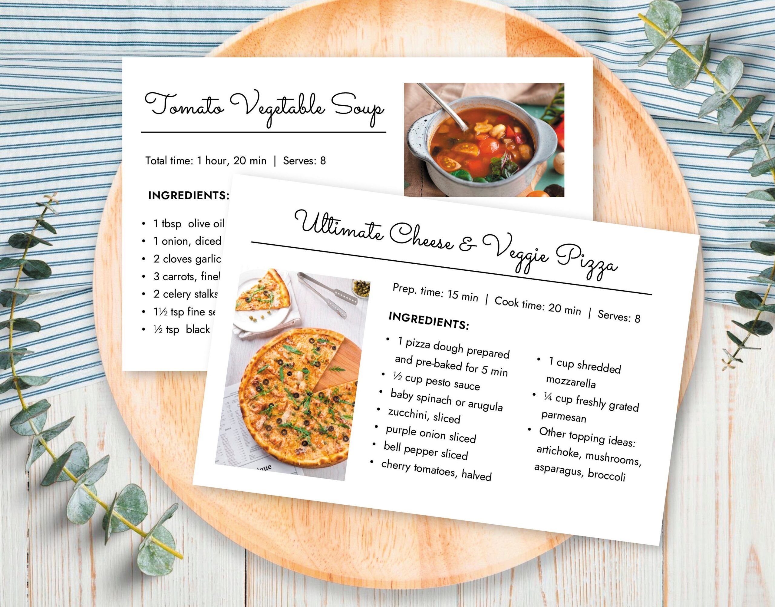 4x6 And 5x7 Recipe Card Template Recipe Card MS Word Template Printable Recipe Cards Recipe Page Editable Recipe Cards And Dividers Etsy