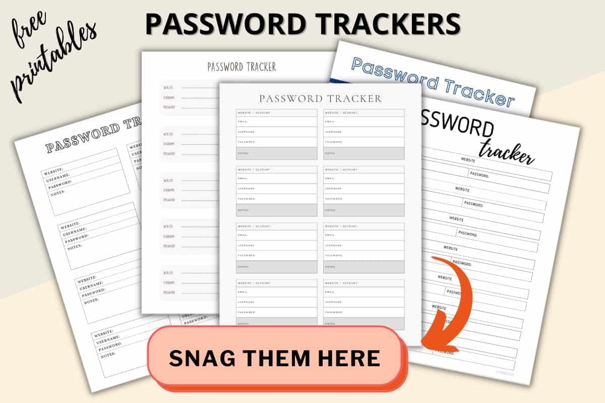 5 FREE Password Tracker Log Printable Templates To Download Love Our Real Life
