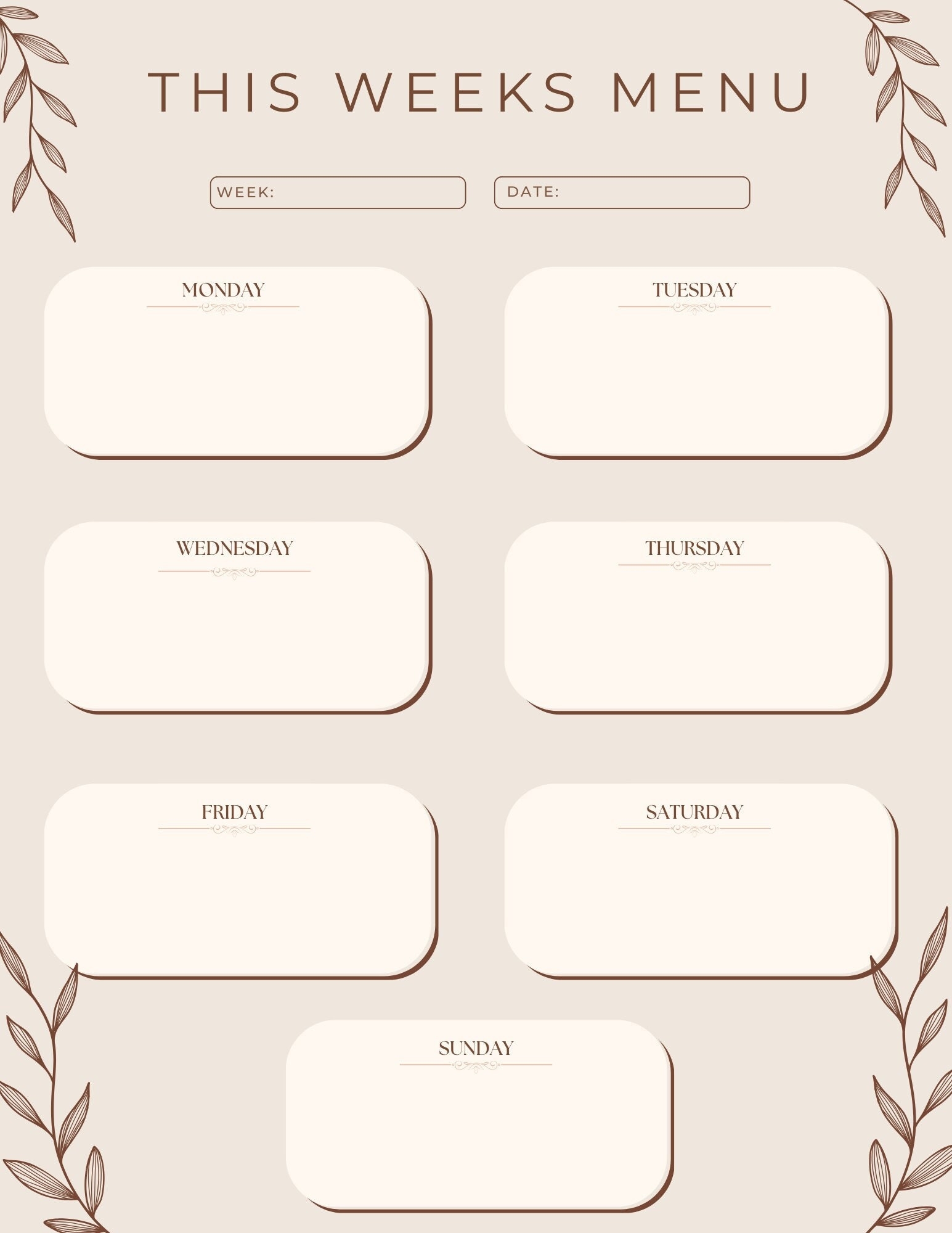 5x7 Editable Original Wedding Table