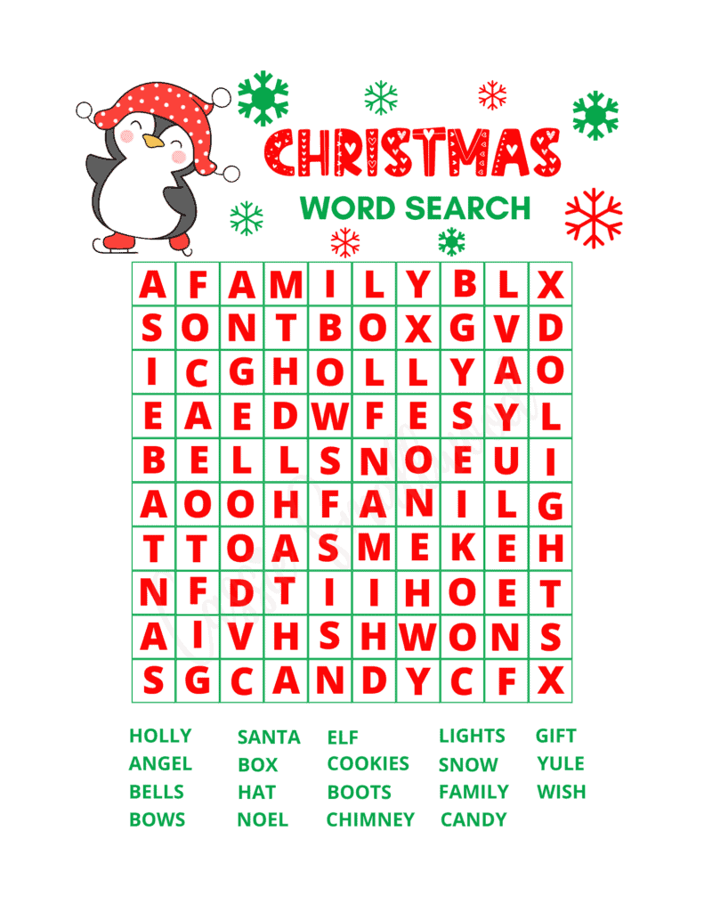 Christmas Puzzles Printable Editable