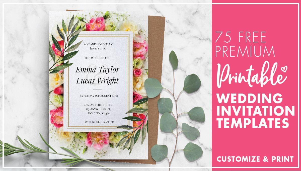 75 Best Wedding Invitation Templates Customize Print For Free