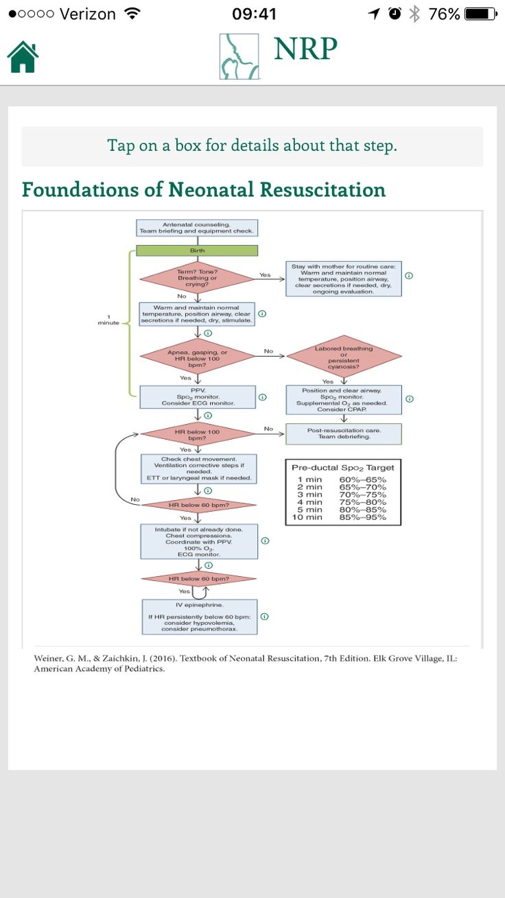 7th Edition NRP Flow Diagram Algorithm
