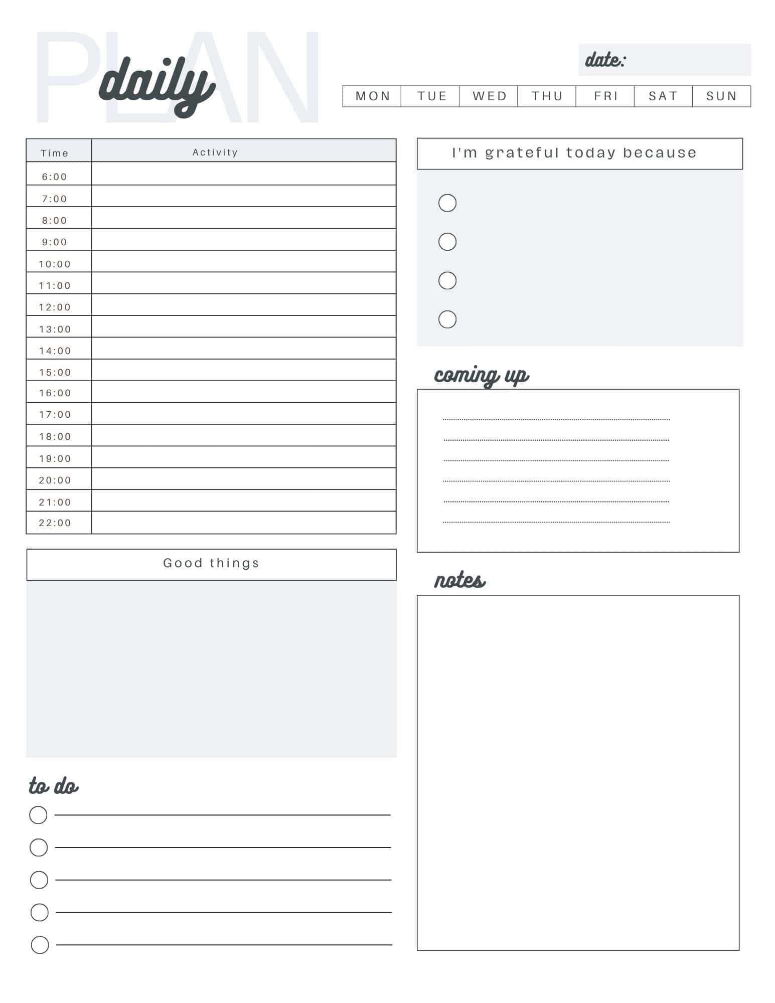 Daily Edits Free Printable